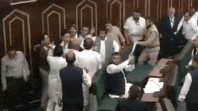 Watch: Massive ruckus in J&K Assembly as NC MLAs protest over killing of Iran’s Ali Khamenei | India News