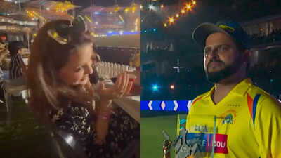 ‘Gracia ke papa’: Sakshi Dhoni’s shout for Suresh Raina lights up CSK event – WATCH | Cricket News