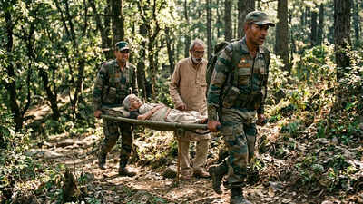 Army rescues ailing woman in a hilly village, Chill; carry her stretcher for 3 hours to reach road head | India News