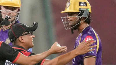 Angkrish Raghuvanshi: IPL 2026: ‘Abuse of cricket equipment’ – Angkrish Raghuvanshi fined after controversial dismissal in LSG vs KKR match | Cricket News