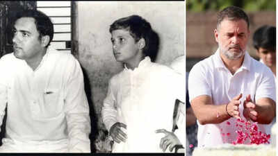 ‘Papa, I will fully shoulder…’: Rahul Gandhi remembers father Rajiv Gandhi with emotional note, childhood photo | India News