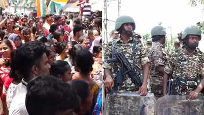 Bengal repolling: BJP, TMC supporters clash in South 24 Parganas; heavy security deployed – video | India News