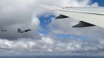 Gripen fighter jets escort PM Modi’s plane as it enters Swedish airspace