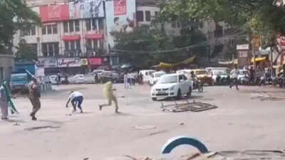 Protest against demolition drive turns violent in Kolkata’s Park Circus, 3 police personnel injured