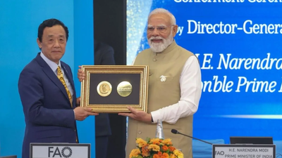 PM Modi receives FAO’s highest honour for key agri schemes | India News