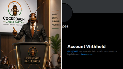 Viral Cockroach Janta Party’s X account withheld in India | India News