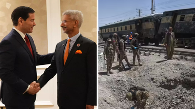 Evening news wrap: Jaishankar, Rubio discuss rascism, defence & visa; 24 Pak personnel killed in train blast & more | India News