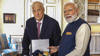 Norway gives highest civilian honour to PM Modi