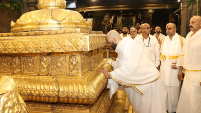 Anant Ambani offers hair at Tirumala, participates in Suprabhata Seva | India News