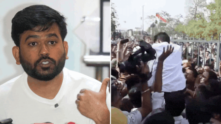 CJP founder Abhijeet Dipke slapped multiple times at Jaipur protest – Video | India News