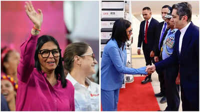 Delcy Rodriguez: Venezuela’s acting President Delcy Rodriguez arrives in India on 5-day visit | India News
