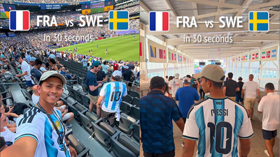 Watch: Indian cricketer Yashasvi Jaiswal flaunts ‘Messi’ jersey during France vs Sweden FIFA World Cup match | Cricket News