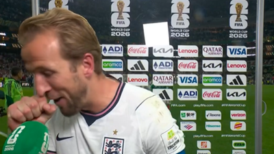 Watch: Harry Kane loses his voice after England’s World Cup win and delivers funniest viral post-match moment | Football News