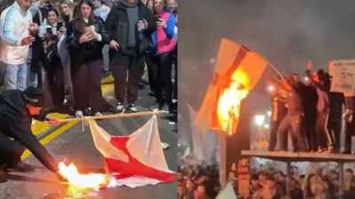 Watch: Argentina fans burn England flags after FIFA World Cup semi-final win | Football News