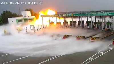 New CCTV footage captures massive LPG tanker explosion at UP toll plaza – video | India News