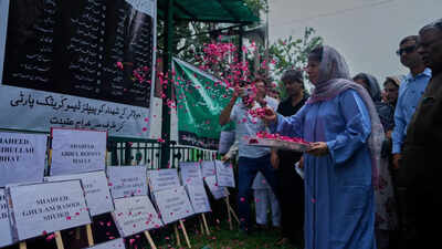 Srinagar Restrictions: Jammu & Kashmir administrtion seals Martyrs’ Graveyard; Omar, Mehbooba pay homage at party offices | India News