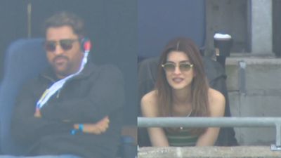 MS Dhoni and Kriti Sanon steal the spotlight at India vs England ODI with surprise appearance | Cricket News