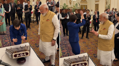 Japanese PM tries her hand at santoor during India visit, earns applause: Watch | India News