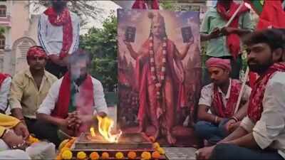 ‘Portrayed as Lord Krishna’: BJP slams Samajwadi Party for ‘mocking Hindus’ over Akhilesh’s birthday havan | India News