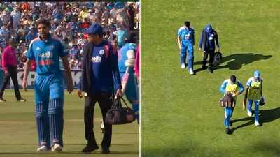 Injury scare for India: Shubman Gill walks off retired hurt in England ODI | Cricket News