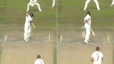 ‘One tip one hand’: English batter out in bizarre fashion in County match – Watch | Cricket News