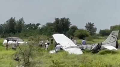 Watch: Trainer aircraft crashes near Baramati airstrip in Maharashtra | India News