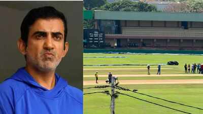 Hours after Gautam Gambhir’s visit to Galle, lawn mower hits the pitch