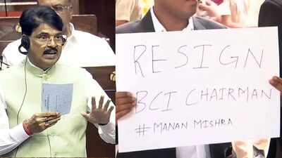 NALSAR row sparks fresh protest: Lawyers demand resignation of BCI chief Manan Mishra | India News