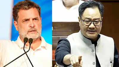 Rijiju, Rahul trade barbs over women’s quota bill rollout | India News