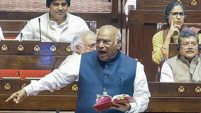 Rijiju raises point of order, Kharge hits back at minister | India News