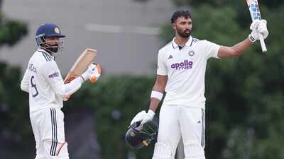 Devdutt Padikkal hits century as Pant and Jurel fail, how India’s batters fared on day 2 vs SLC XI | Cricket News