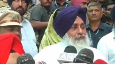 Sukhbir Singh Badal after discharge from hospital day after attack in Nanded