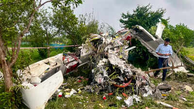 Garg Aviation’s trainer aircraft crashes in Kanpur, 2 killed | India News